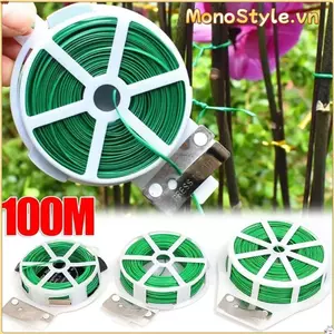MONOSTYLE 1 Cái Dây sắt bó thực vật, Dây sắt đa chức năng Dây cáp Dây buộc xoắn trong vườn, Dây đai 20 / 30 / 50 / 100M Dây leo cây có thể tái sử dụng tự cắt