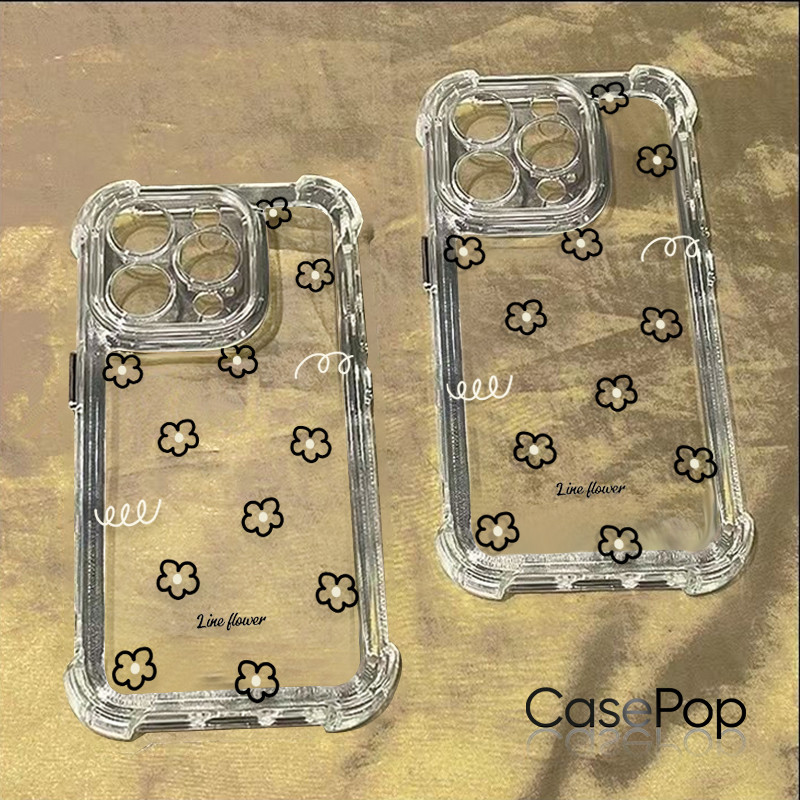 Ốp lưng iPhone 17 16 Pro Max 15 14 13 12 11 Họa tiết Hoa tối giản