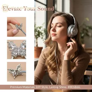 GE Tai Kẹp Bông Tai Cho Tai Nghe Bướm Đính Hạt Phong Cách Sáng Trang Trí Nhẹ Trang Sức Cho Nữ Đảng Hoặc Sử Dụng Hàng Ngày VN