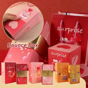 Hộp nảy bất ngờ DARON, Hộp đựng tiền mặt sang trọng bằng giấy, Hộp mới bật lên Hộp đựng tiền vui nhộn bất ngờ Giáng sinh