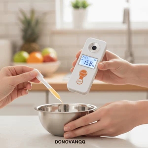 Máy kiểm tra Saccharimeter DONOVANQQ, Máy đo khúc xạ đường cầm tay Densimeter, Độ phân giải khúc xạ lăng kính kỹ thuật số Máy đo khúc xạ độ chính xác cao Đồ uống