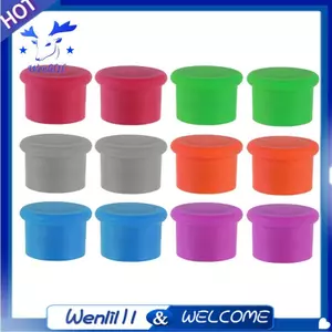 12 Chiếc Silicon Nút Chặn Rượu Rò Rỉ Miễn Phí Nắp Chai Rượu Giữ Niêm Phong Bia Đồ Uống Champagne Đóng Cửa