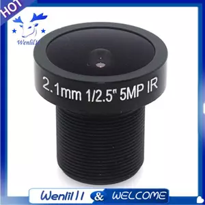 Ống kính mắt cá 2.1mm 5MP Ống kính góc rộng Ống kính mạng HD Góc nhìn rộng 180 độ