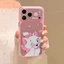 Ốp điện thoại mạ trái tim tình yêu bên mèo dễ thương cho iPhone 17 Pro Max 16 15 Pro Max Vỏ bảo vệ chống sốc