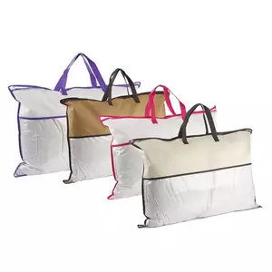 Ziyulinyuk Trong Suốt Không Dệt Gối Paed Quilt nket Dây Kéo Chống Bụi Túi Bảo Quản Hộ Gia Đình Tổ Chức Túi Tote Nhiều Kích Cỡ VN