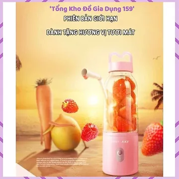 MÁY XAY SINH TỐ MINI DELIYA 500ML, Máy Xay Cầm Tay, Cốc Xay Sinh Tố, Máy Xay Sạc USB, Xay Hoa Quả, Xay Rau Củ, Lưỡi Dao
