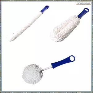 Bàn chải làm sạch bình đựng rượu 3 miếng, rượu linh hoạt cho cốc / sáo sâm panh / cốc / kính
