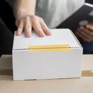 Gói 100 Nhãn Dính Hình Chữ Nhật Cho Hộp Niêm Phong Và Gói Vận Chuyển