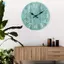 Đồng hồ treo tường - Đồng hồ treo tường màu xanh lá cây Teal hoạt động bằng pin Im lặng Chống dính - Đồng hồ ngọc lam Trang trí cho sân hiên Dễ sử dụng 25cmx25cm
