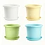 {WELV}Resin Flower Pots Reinforced Base Structure For Nordic Home Decoration