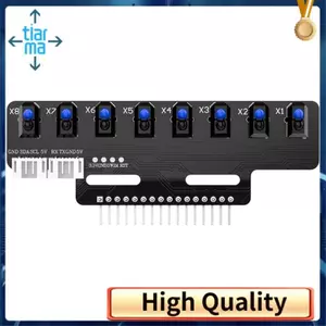 Mô-đun cảm biến hồng ngoại theo dõi đường dây 8 kênh Độ nhạy cao Hiệu chỉnh tự động Bảng cảm biến tránh chướng ngại vật