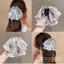 Pháp Hoa Hồng In Nơ Streamer Tóc Nữ Phong Cách Mới Đuôi Ngựa Kẹp Đầu Sau Thời Trang Cá Mập Kẹp A1PJ