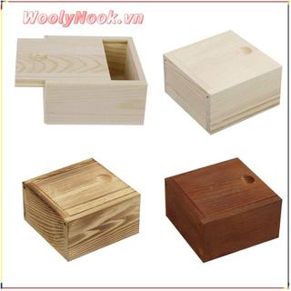 Trang sức hộp gỗ WOOLYNOOK có hộp đựng hạt chưa hoàn thiện
