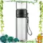 Chai pha trà thủy tinh tường đôi, 450ml, Chai di động du lịch tách nước chống rò rỉ