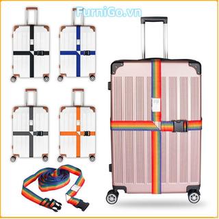 FURNIGO Khóa Hành Lý Dây Đeo Có Thể Điều Chỉnh Vali Thắt Lưng Tên Nhãn Dán Dây Đóng Gói