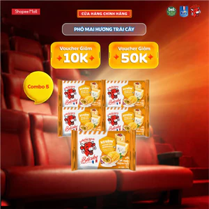 Combo 5 Phô mai vuông Belcube Xoài Chanh Dây 15C 78Gx15