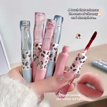 Đôi Đầu Son Bóng Matte Son Môi Môi Môi Bùn Nước Bóng Gương Trang Điểm Toot Son Bóng