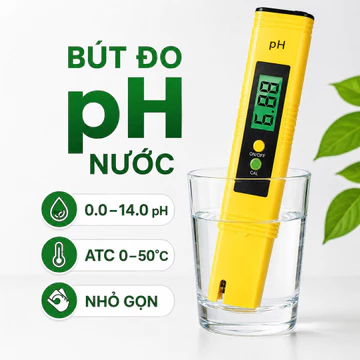 Bút Đo pH Cho Nước – Dụng Cụ Đo Axit, Kiểm Tra pH, Hiển Thị LCD, Thiết Bị Đo Dung Dịch Trồng Rau Thủy Canh, Hồ Cá