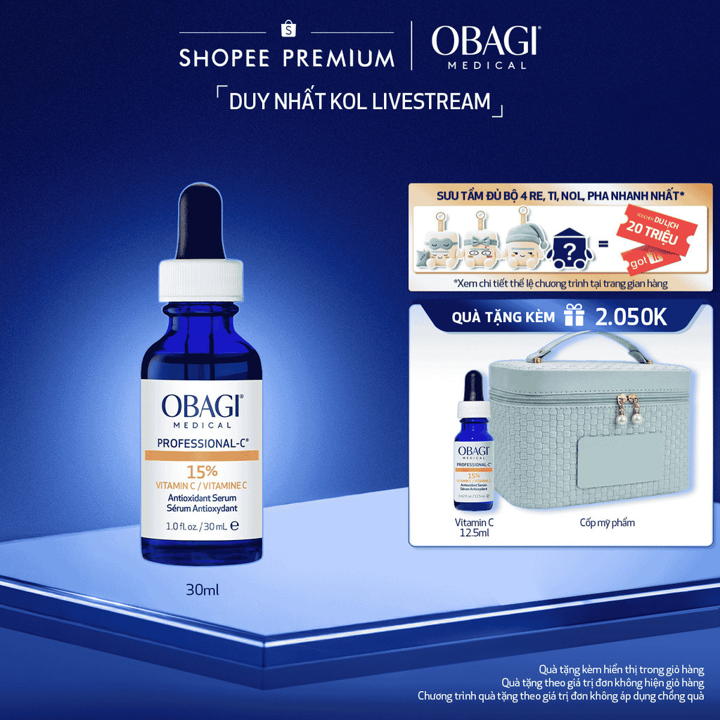 Serum Vitamin C 15% Dưỡng Sáng Da & Chống Oxy Hóa Obagi Professional-C 30ml