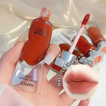son black rouge son bóng black rouge Ice Cube Velvet Lip Glaze Đỏ Nâu Làm Trắng Tự Nhiên Tăng Cường Da Không Dễ Phai Trang Điểm Tẩy Son Môi Bóng Fema