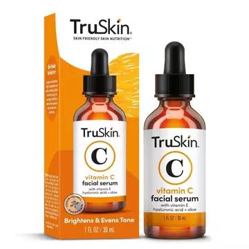 TruSkin Vitamin C Serum Cho Mặt – Serum Chống Lão Hóa Da Mặt Với Vitamin C, Axit Hyaluronic, Vitamin E – Công Thức Làm Sáng – Cải Thiện Sự Xuất Hiện Của Vết Thâm, Tông Màu, Đường Mịn & Wri