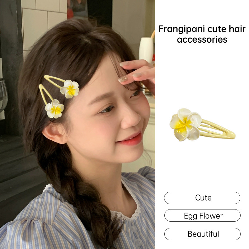 ✨✨Kẹp Tóc Hoa Dễ Thương Mini Nổ Kẹp Nữ Đa Năng BB Kẹp Trứng Hoa Mũ Đội Đầu