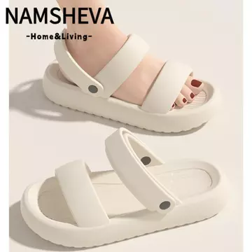 Dép nữ NAMSHEVA, Dép đựng bánh mì chống thấm nước thoải mái, Dép đi biển đế dày hai chiều nhẹ thời trang