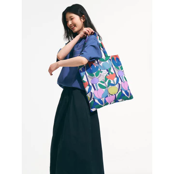 Women's Canvas Tote Bag – Large, for School, Silver & metallic