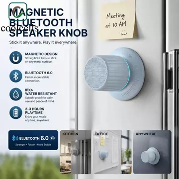 Loa Bluetooth không dây mini COOLCELLS, Giá đỡ điện thoại Loa Bluetooth di động, Tuổi thọ pin dài 2 trong 1 đa chức năng Loa Bluetooth mini chống nước sử dụng trên ô tô