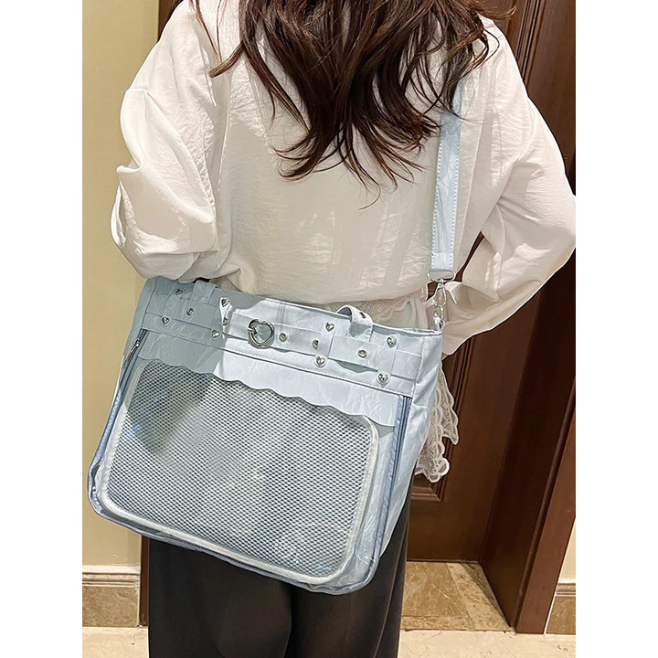 Women's Cute Clear Jelly Shoulder Bag – Large, Mini, for School – 3