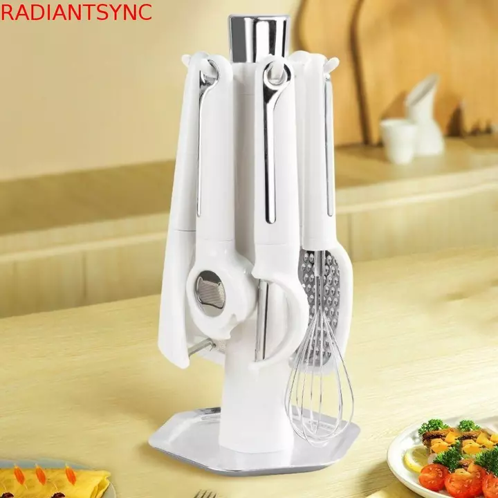 RADIANTSYNC 7 Cái / bộ Bộ Dụng Cụ Nấu Ăn, Màn Hình Lọc Inox Bộ Tiện Ích Nhà Bếp, Tiết Kiệm Không Gian Đa Năng Có Giá Để Đồ Dụng Cụ Mở Chai Gia Đình Cho Gia Đình