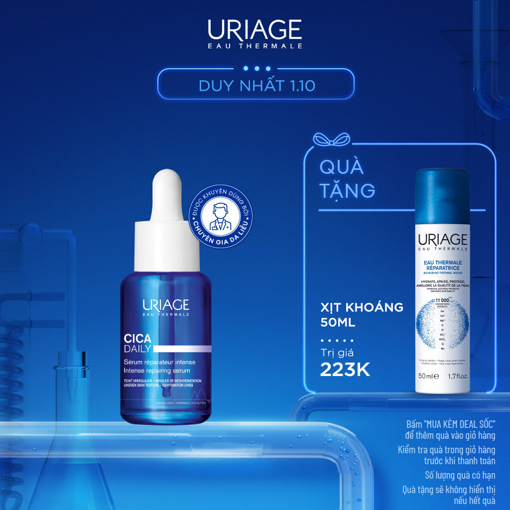 Serum làm dịu, làm lành và phục hồi da tổn thương hằng ngày URIAGE CICA DAILY SERUM 30ml