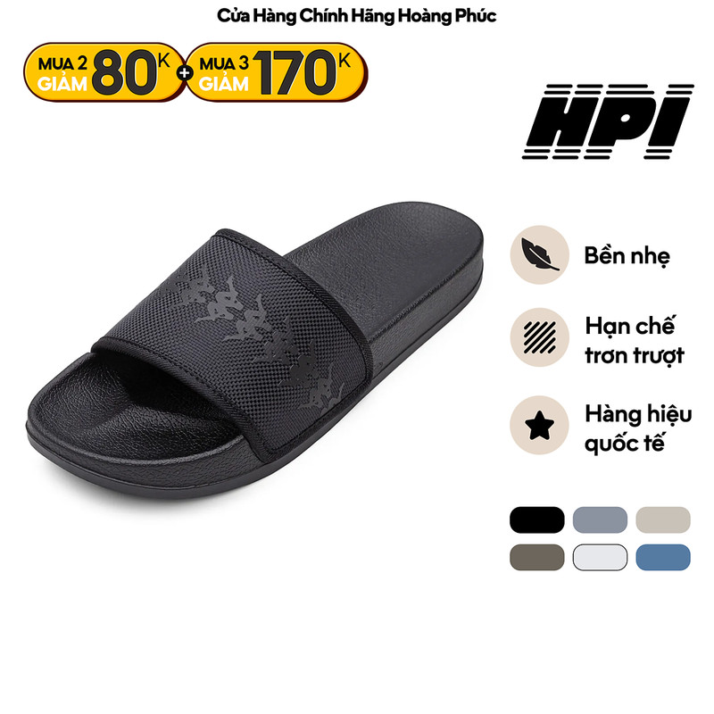 Dép Quai Ngang Nam Nữ KAPPA Quai Vải Đế PVC Nhẹ Êm Chống Trượt Nhiều Màu 381M77W