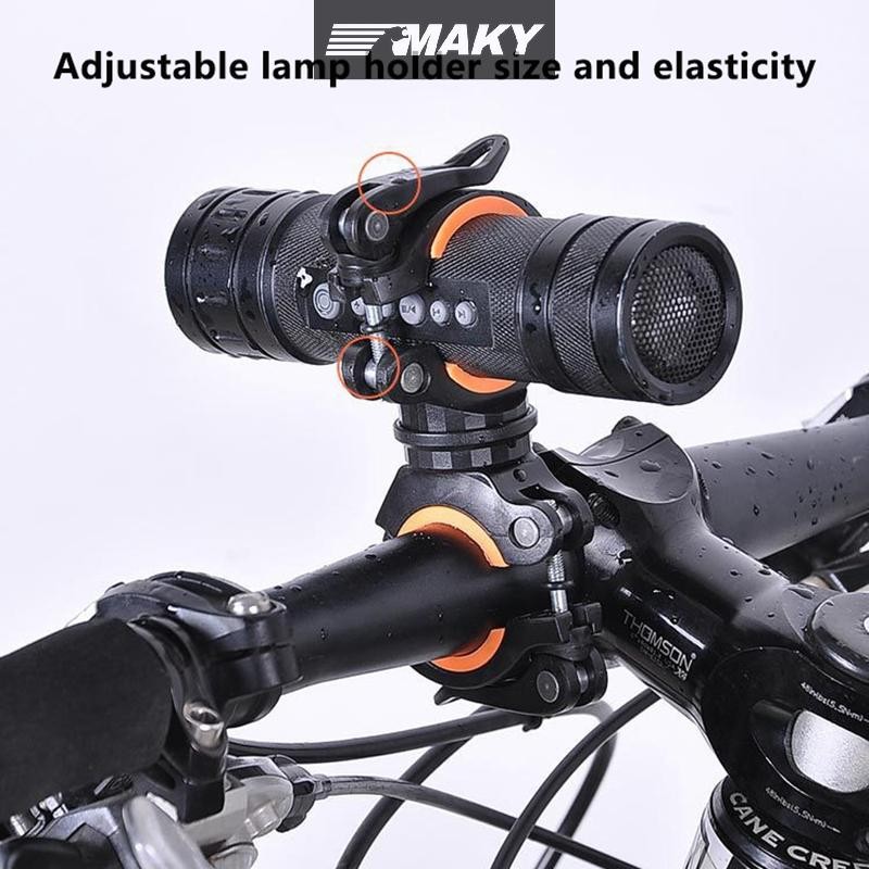Newwellknownepic 360°Xoay Xe Đạp Kẹp Kẹp Đèn Pin Gắn Giá Đỡ Xe Đạp Đèn LED Đèn Pin Đèn Pin Gắn Giá Đỡ Phụ Kiện VN