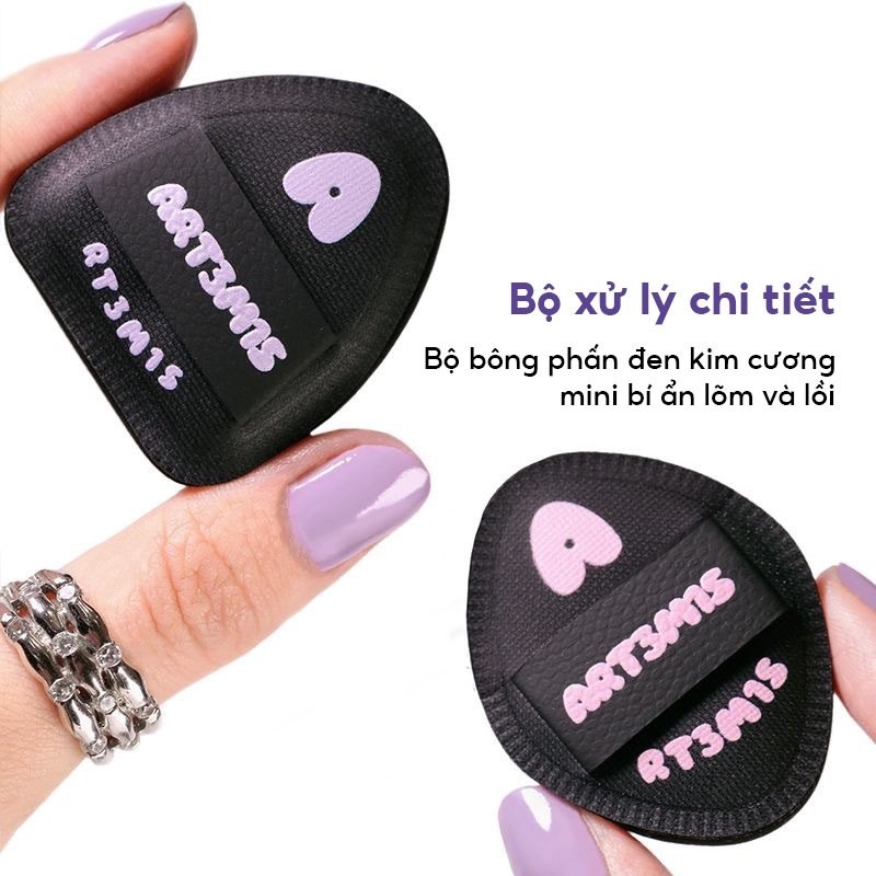 [KÈM HỘP ĐỰNG] Bông mút ART3M1S trang điểm đánh nền phủ phấn siêu mềm không hút nền kèm hộp đựng