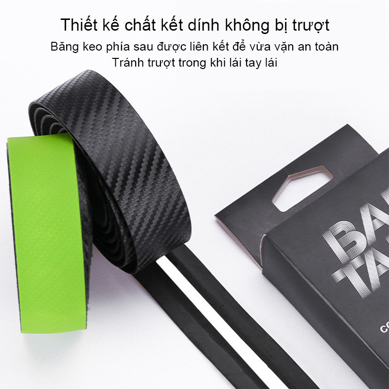 Băng quấn ghi đông xe đạp, đường vân carbon, Chống trượt chắc chắn, Thoải mái và hấp thụ sốc