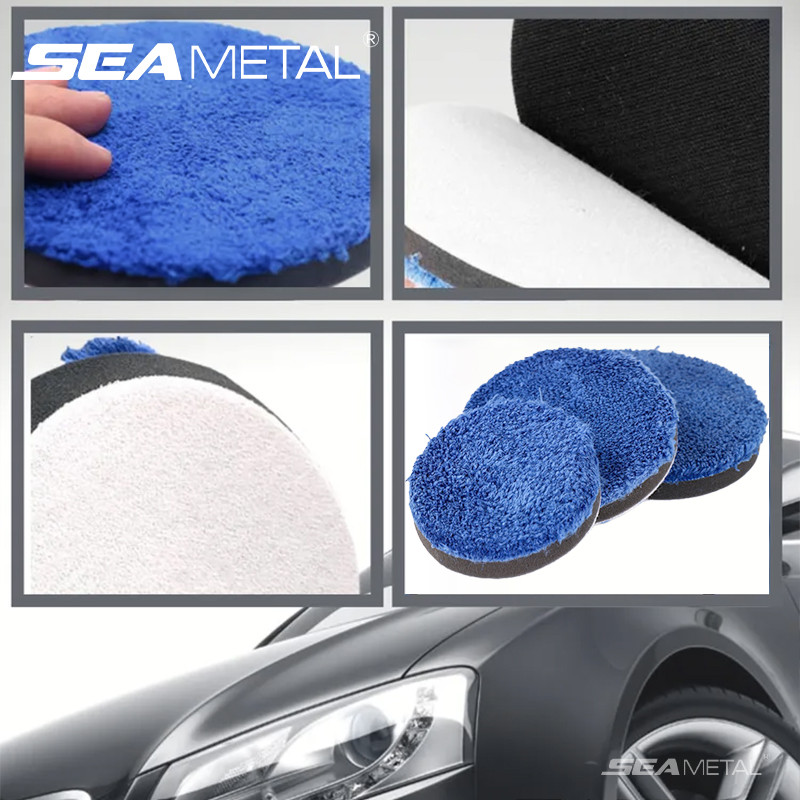 SEAMETAL Miếng lót microfiber 4/5/6 inch thay thế cho máy đánh bóng, vệ sinh và rửa xe
