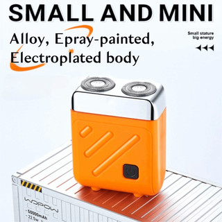 Máy cạo râu Mini ROOMYCO, Máy cạo râu điện chống thấm nước, Máy cạo râu nổi hai vòng có thể sạc lại TYPE-C