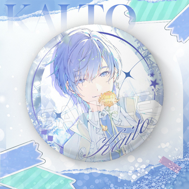 Project SEKAI: Sân khấu đầy màu sắc! Kỳ tích. Huy hiệu phong cách trò chơi âm nhạc Hatsune Miku (75mm) | Nút ghim tròn phát sáng | Trâm cài Anime lấy cảm hứng từ sân khấu đầy màu sắc