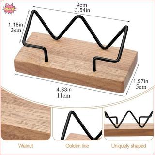 N & X 1 Hộp đựng danh thiếp bằng gỗ cho bàn làm việc bằng gỗ Đế trưng bày danh thiếp Bưu thiếp cho máy tính để bàn văn phòng tại nhà.