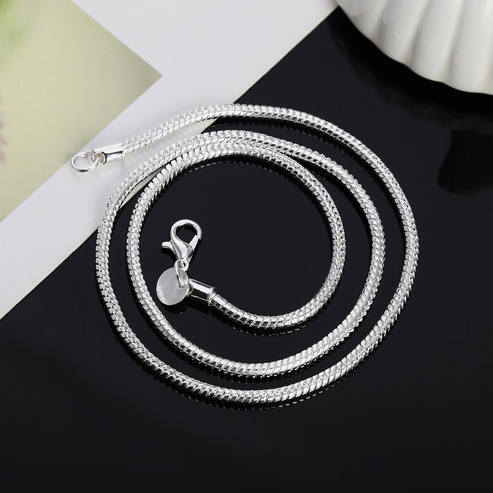 Dây chuyền bạc 925 từ 1mm đến 3mm, độ dài từ 40cm đến 75cm - Trang sức thời trang cho nam và nữ