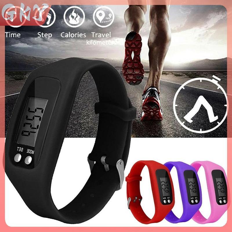 GKY Đồng Hồ Thể Thao Pedometer với Màn Hình LCD Đo Bước Chân, Khoảng Cách và Lượng Calo Tiêu Thụ