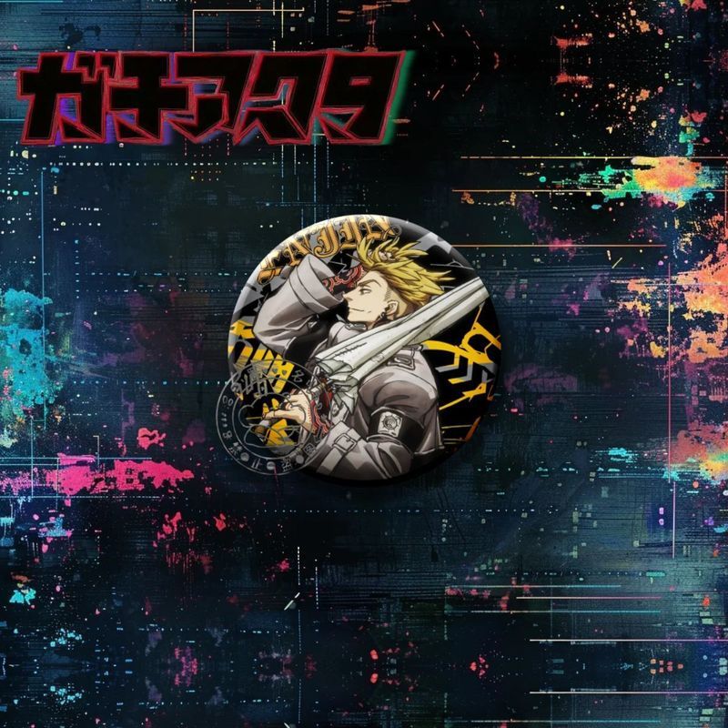 Huy hiệu Pin Anime Gachiakuta – Nút thiếc 58mm có tính năng Rudo & Lyū, Huy hiệu quà tặng sưu tập mới / Móc khóa