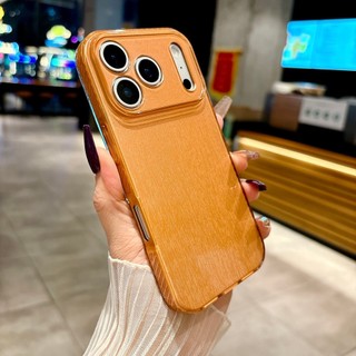Ống Kính Bảo Vệ Toàn Diện Họa Tiết Gỗ Cam Silicon Mềm Ốp Lưng Điện Thoại iPhone 17Promax 16Promax 11 12 13 14 15 Pro Max Chống Sốc Nữ Điện Thoại Di Động
