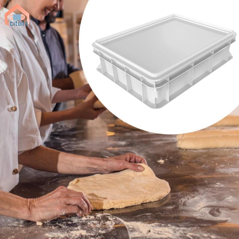 Hộp chống Pizza Khay có thể xếp chồng lên nhau Phụ kiện làm bánh có nắp Dụng cụ làm bánh ngọt Khay đựng bánh mì Chất liệu PP bền Thích hợp cho gia đình Quà tặng nhà bếp Quà tặng