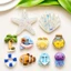 Set Charm Đại Dương Mùa Hè Resin Trong Suốt Vỏ Sò Sao Biển Cá Hề Cá Heo Sứa Trang Trí Dép Cao Cấp