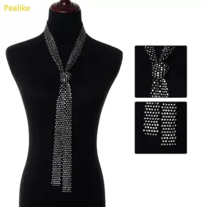 Pealike Tuyệt Đẹp Kim Cương Giả Cà Vạt Vòng Cổ Xu Hướng Thành Phố Hiện Đại Vòng Cổ Kim Sa Lấp Lánh Dây Buộc Cho Trang Phục Và Sự Kiện Đặc Biệt