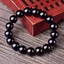 Vòng tay hạt Obsidian màu đen thanh lịch cho phong cách tối giản Unisex