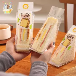 100 Chiếc Bánh Sandwich Nhựa Paaging Trong Suốt Túi Tam Giác Cho Bánh Mì Mông Túi Trang Trí Tiệc Sinh Nhật Điều Trị ELWW