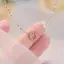 PNPIA- Hàn Quốc Hồng Hình Trái Tim Nelace Cho Nữ Thời Trang Sáng Bóng Pha Lê Mặt Dây Chuyền Nelace Kim Cương Giả Dây Chuyền Đảng Thẩm Mỹ Trang Sức Quà Tặng